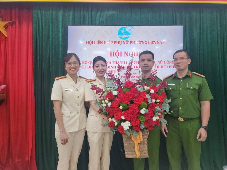 Hội LHPN phường Cửa Nam ra mắt Chi hội phụ nữ công an- Ảnh 3.
