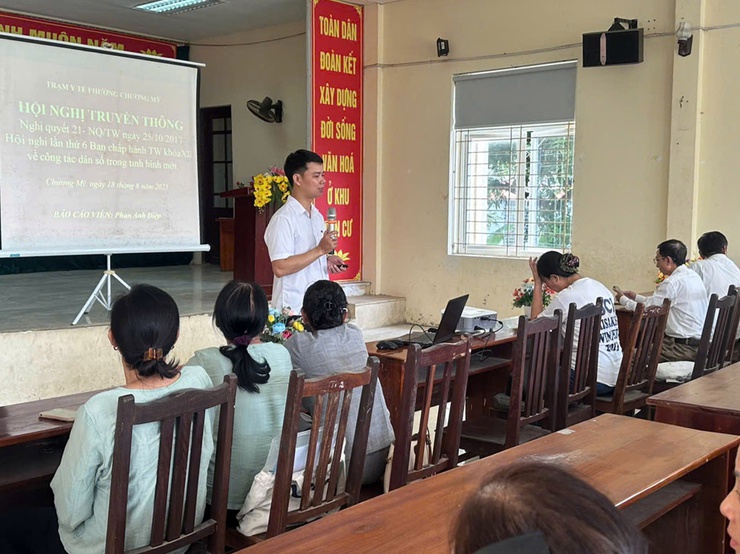Trạm y tế phường Chương Mỹ tăng cường truyền thông các chính sách về dân số- Ảnh 1.