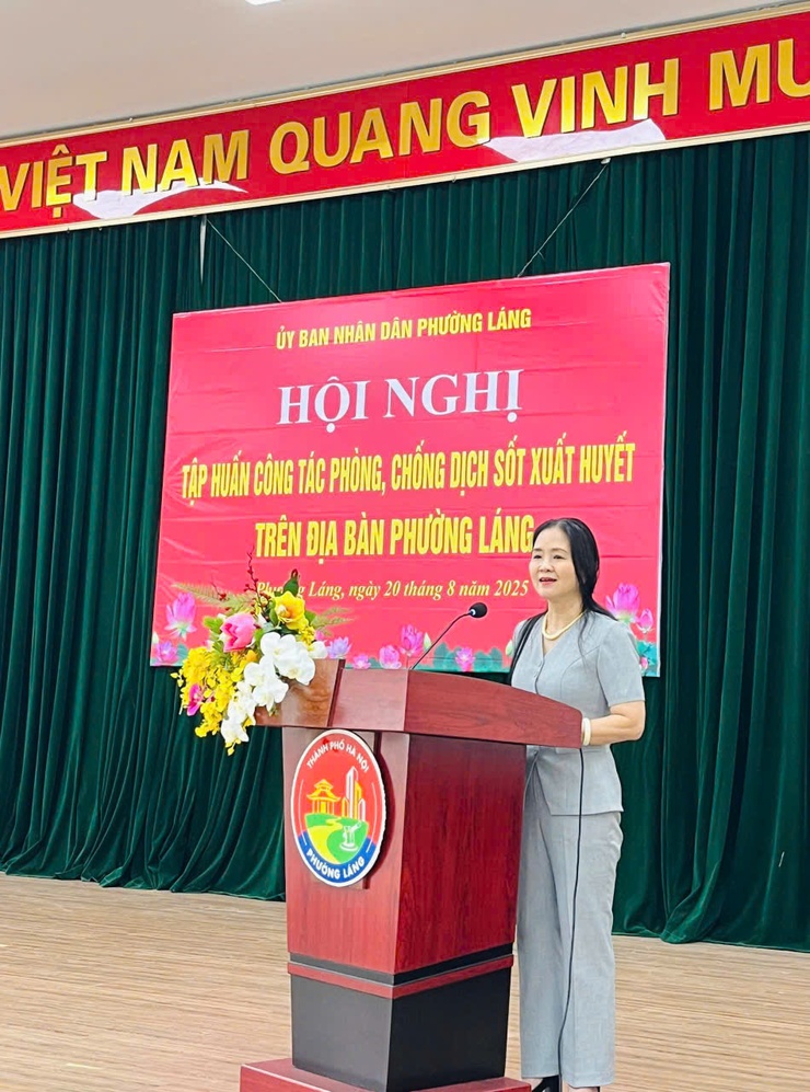 PHƯỜNG LÁNG TỔ CHỨC HỘI NGHỊ TẬP HUẤN CÔNG TÁC PHÒNG, CHỐNG DỊCH SỐT XUẤT HUYẾT TRÊN ĐỊA BÀN PHƯỜNG- Ảnh 1.