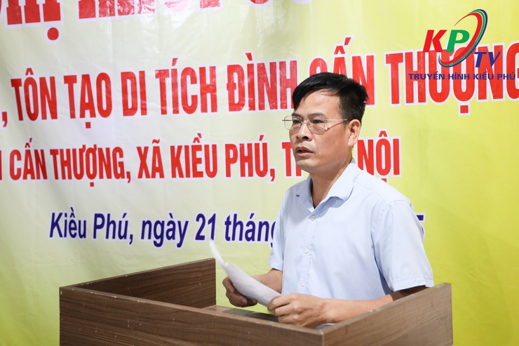 Ban Quản lý dự án đầu tư - hạ tầng tổ chức Lễ khởi công xây dựng công trình Tu bổ, tôn tạo Đình Cấn Thượng- Ảnh 2.