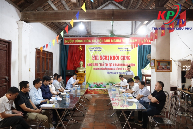 Ban Quản lý dự án đầu tư - hạ tầng tổ chức Lễ khởi công xây dựng công trình Tu bổ, tôn tạo Đình Cấn Thượng- Ảnh 1.