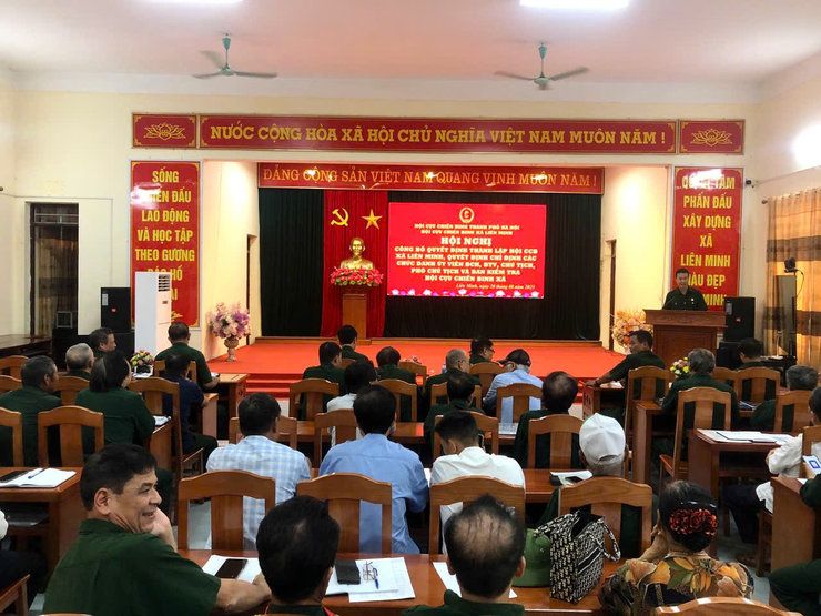 Công bố Quyết định thành lập Hội Cựu chiến binh xã Liên Minh- Ảnh 1.
