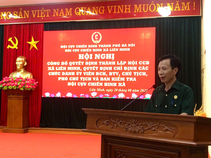 Công bố Quyết định thành lập Hội Cựu chiến binh xã Liên Minh- Ảnh 2.