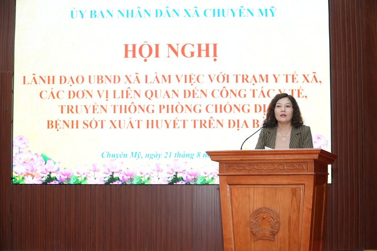 Lãnh đạo UBND xã làm việc với Trạm y tế xã, các đơn vị liên quan đến công tác y tế, truyền thông phòng chống dịch bệnh sốt xuất huyết trên địa bàn xã- Ảnh 5.