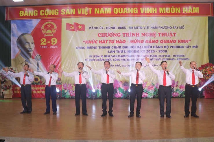 Chương trình nghệ thuật chào mừng thành công Đại hội đại biểu Đảng bộ phường Tây Mỗ lần thứ I, nhiệm kỳ 2025 – 2030- Ảnh 8.