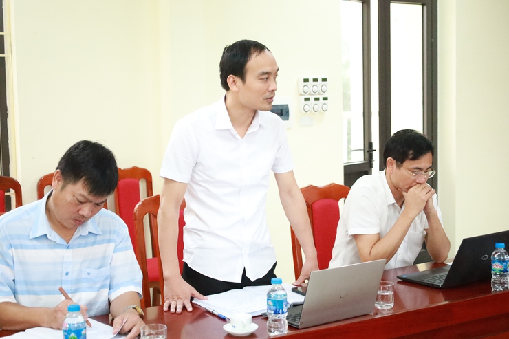 Đoàn công tác cụm phòng thủ khu vực 2 – Phúc Thọ làm việc tại xã Minh Châu.- Ảnh 3.