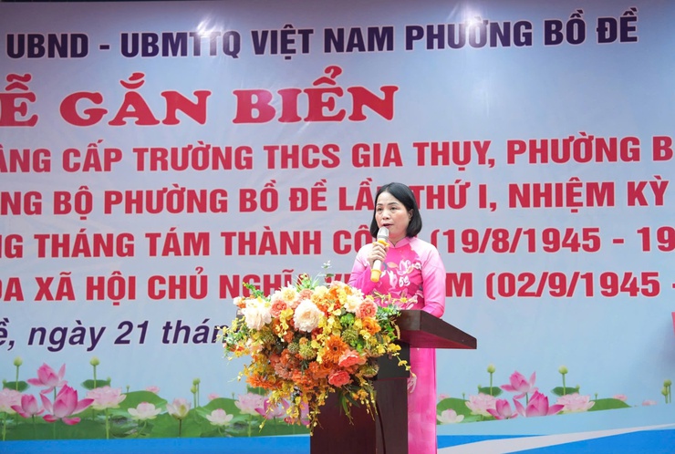 Lễ gắn biển công trình cải tạo, nâng cấp Trường THCS Gia Thụy: Một dấu ấn đáng nhớ!- Ảnh 4.