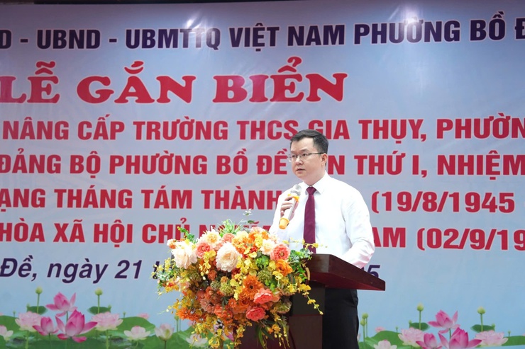 Lễ gắn biển công trình cải tạo, nâng cấp Trường THCS Gia Thụy: Một dấu ấn đáng nhớ!- Ảnh 3.