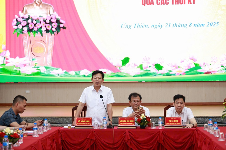 Đảng ủy xã Ứng Thiên gặp mặt các đồng chí nguyên lãnh đạo chủ chốt xã qua các thời kỳ- Ảnh 3.