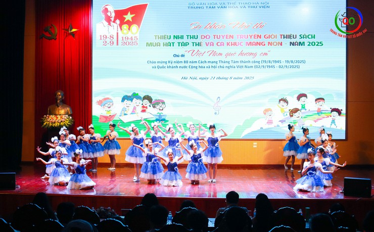 Hội thi sơ khảo thiếu nhi thủ đô tuyên truyền giới thiệu sách, Múa hát tập thể và ca khúc măng non năm 2025- Ảnh 13.