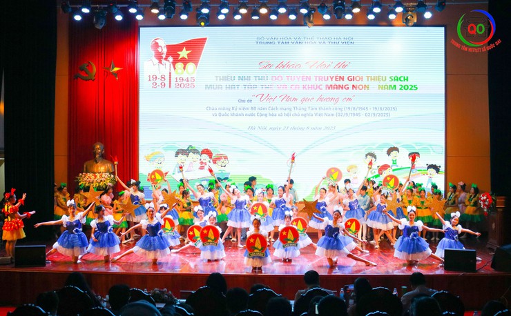 Hội thi sơ khảo thiếu nhi thủ đô tuyên truyền giới thiệu sách, Múa hát tập thể và ca khúc măng non năm 2025- Ảnh 14.