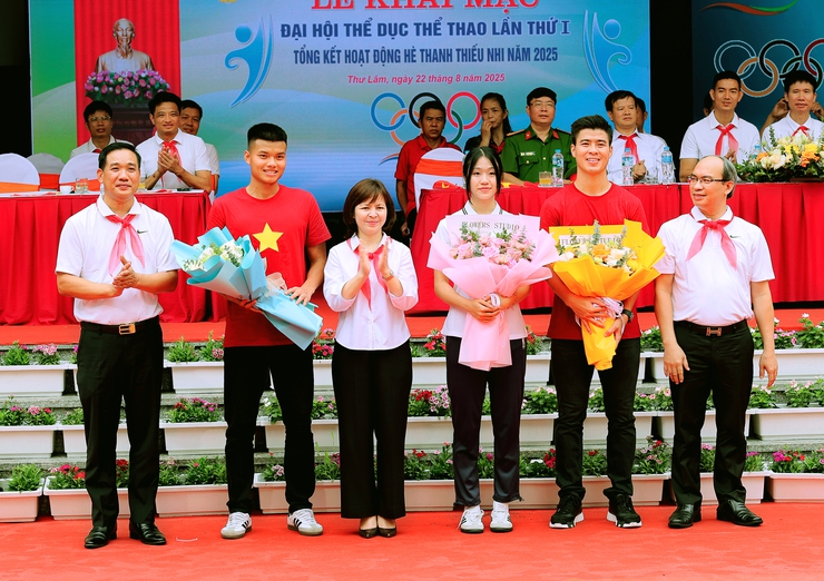 KHAI MẠC ĐẠI HỘI THỂ DỤC THỂ THAO LẦN THỨ I VÀ TỔNG KẾT HOẠT ĐỘNG HÈ THANH THIẾU NHI XÃ THƯ LÂM NĂM 2025.- Ảnh 2.