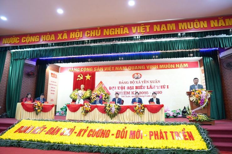 XÃ YÊN XUÂN TỔ CHỨC THÀNH CÔNG ĐẠI HỘI ĐẠI BIỂU ĐẢNG BỘ XÃ LẦN THỨ I, NHIỆM KỲ 2025-2030- Ảnh 1.