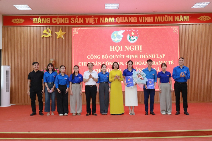 Hội nghị công bố quyết định thành lập Chi đoàn Công an xã, Chi đoàn Trạm Y tế xã và Chi hội Phụ nữ Công an xã.- Ảnh 3.