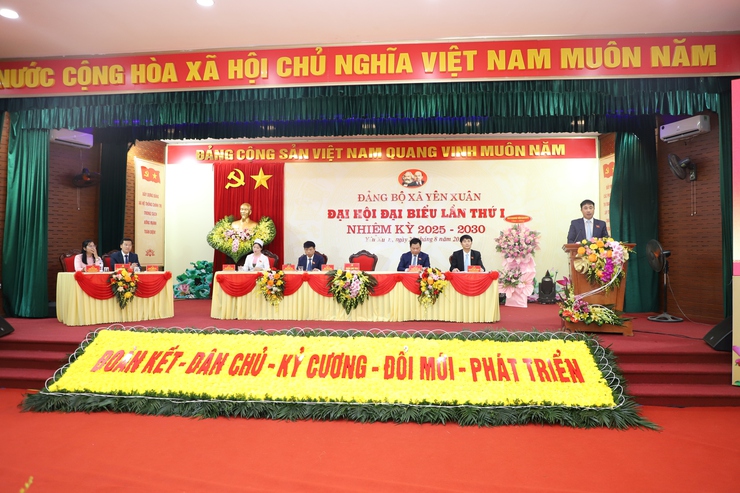 XÃ YÊN XUÂN TỔ CHỨC THÀNH CÔNG ĐẠI HỘI ĐẠI BIỂU ĐẢNG BỘ XÃ LẦN THỨ I, NHIỆM KỲ 2025-2030- Ảnh 2.