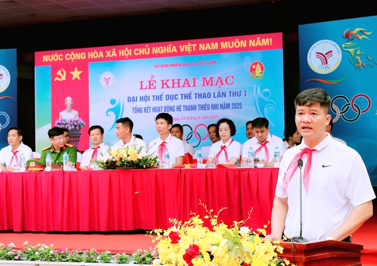 KHAI MẠC ĐẠI HỘI THỂ DỤC THỂ THAO LẦN THỨ I VÀ TỔNG KẾT HOẠT ĐỘNG HÈ THANH THIẾU NHI XÃ THƯ LÂM NĂM 2025.- Ảnh 3.
