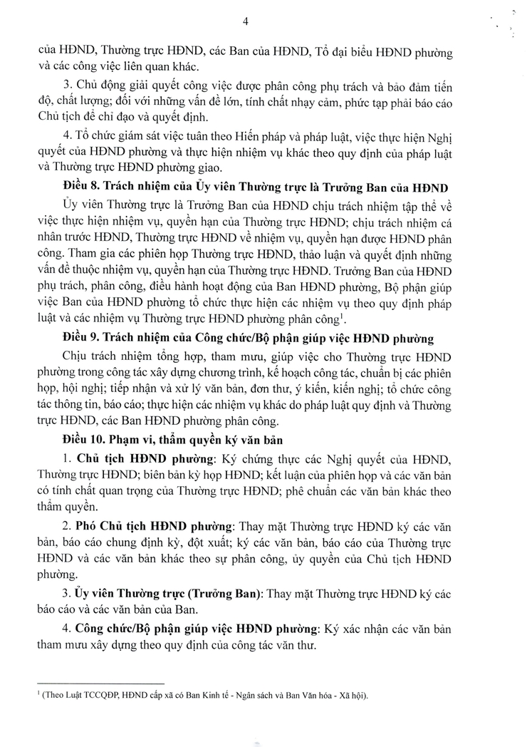 Quy chế làm việc của Thường trực HĐND phường Hai Bà Trưng, nhiệm kỳ 2021 - 2026.- Ảnh 5.