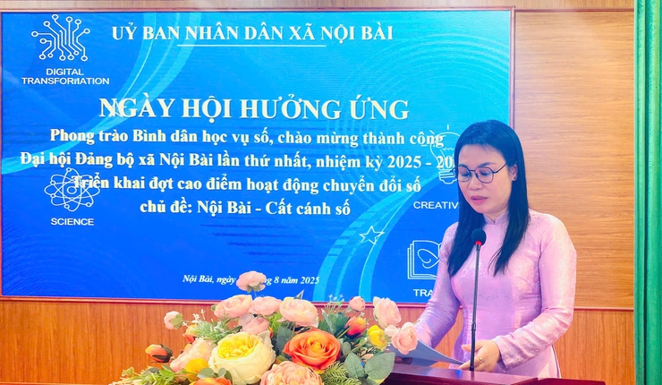 TƯNG BỪNG NGÀY HỘI HƯỞNG ỨNG "BÌNH DÂN HỌC VỤ SỐ" XÃ NỘI BÀI- Ảnh 5.