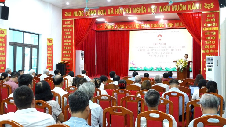 Hội nghị lấy ý kiến đóng góp vào dự thảo báo cáo chính trị trình Đại hội đại biểu MTTQ Việt Nam xã lần thứ I nhiệm kỳ 2025- 2030- Ảnh 6.