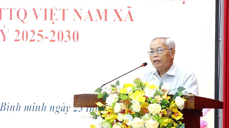 Hội nghị lấy ý kiến đóng góp vào dự thảo báo cáo chính trị trình Đại hội đại biểu MTTQ Việt Nam xã lần thứ I nhiệm kỳ 2025- 2030- Ảnh 3.