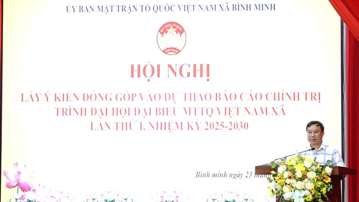 Hội nghị lấy ý kiến đóng góp vào dự thảo báo cáo chính trị trình Đại hội đại biểu MTTQ Việt Nam xã lần thứ I nhiệm kỳ 2025- 2030- Ảnh 5.