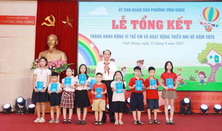 Phường Vĩnh Hưng chăm lo để thiếu nhi phát triển toàn diện- Ảnh 2.