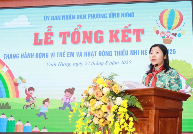 Phường Vĩnh Hưng chăm lo để thiếu nhi phát triển toàn diện- Ảnh 1.
