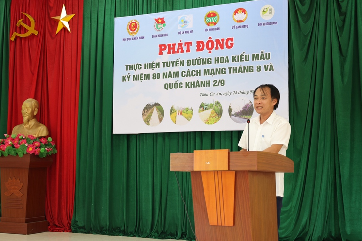 Thôn Cư An phát động xây dựng “Tuyến đường hoa kiểu mẫu” chào mừng Quốc khánh 2/9- Ảnh 2.