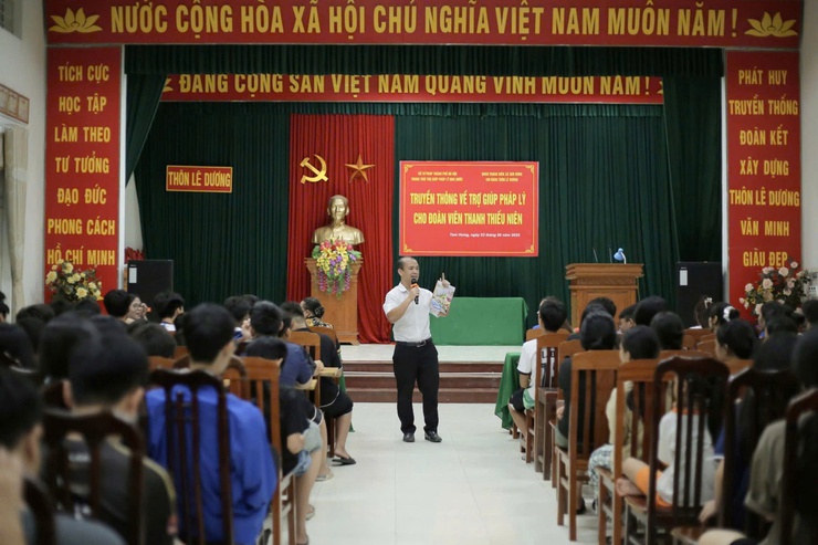 Hội nghị truyền thông về trợ giúp pháp lý cho đoàn viên, thanh thiếu nhi xã Tam Hưng- Ảnh 2.