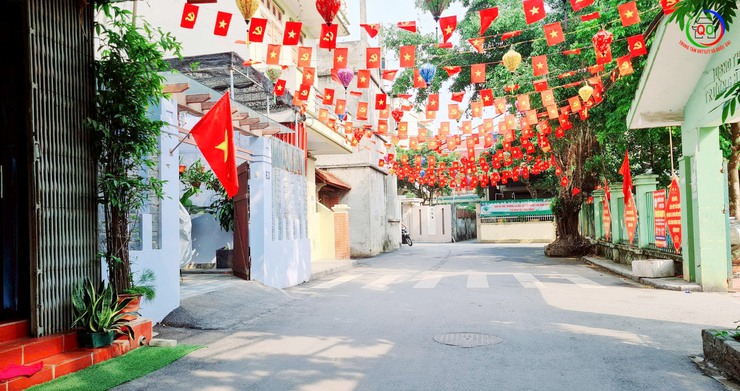 Quốc Oai rực rỡ cờ hoa, đèn lồng – Tỏa sáng niềm tự hào 80 năm Cách mạng Tháng Tám và Quốc khánh 2/9- Ảnh 9.