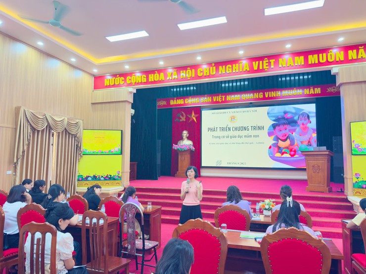 Tập huấn chuyên đề cho đội ngũ cán bộ quản lý, giáo viên cấp học Mầm non trên địa bàn xã- Ảnh 2.
