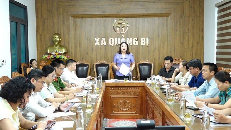 Hội nghị bàn giao hồ sơ quản lý địa giới hành chính và các nội dung liên quan đến xóm chùa Cát- thôn Lam Điền- xã Quảng Bị về thôn Bãi 2 xã Bình Minh- Ảnh 1.