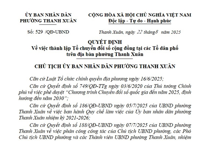 Phường Thanh Xuân thành lập 88 Tổ chuyển đổi số cộng đồng- Ảnh 1.