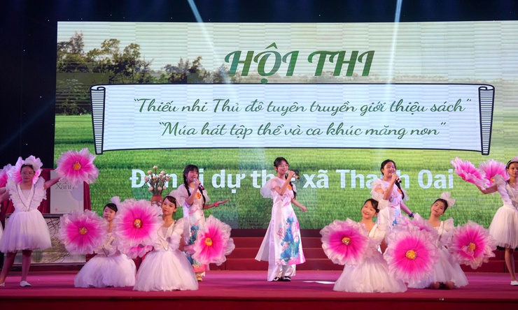 Thiếu nhi Thanh Oai tỏa sáng tại Vòng sơ khảo Hội thi tuyên truyền giới thiệu sách, Múa hát tập thể và ca khúc măng non năm 2025- Ảnh 1.