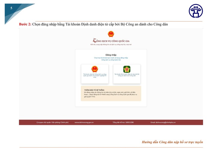 HƯỚNG DẪN NỘP HỒ SƠ TRỰC TUYẾN TRÊN CỔNG DỊCH VỤ CÔNG QUỐC GIA- Ảnh 5.