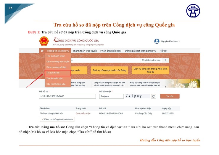 HƯỚNG DẪN NỘP HỒ SƠ TRỰC TUYẾN TRÊN CỔNG DỊCH VỤ CÔNG QUỐC GIA- Ảnh 22.