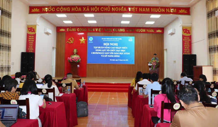 Gần 180 cán bộ quản lý, giáo viên 3 cấp học trên địa bàn xã Phú Nghĩa tham gia tập huấn nâng cao năng lực tổ chức dạy học 2 buổi/ngày gắn với giáo dục STEM và kỹ năng sống- Ảnh 1.