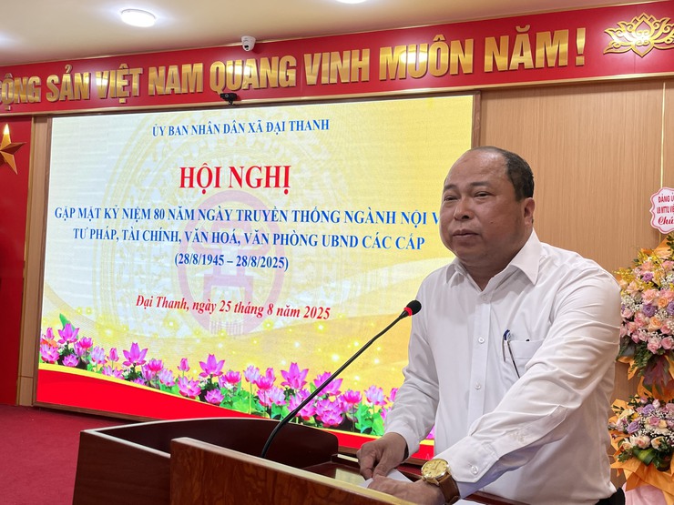 Xã Đại Thanh: Gặp mặt kỷ niệm 80 năm Ngày Truyền thống các ngành trong hệ thống UBND các cấp (28/8/1945 - 28/8/2025)- Ảnh 1.