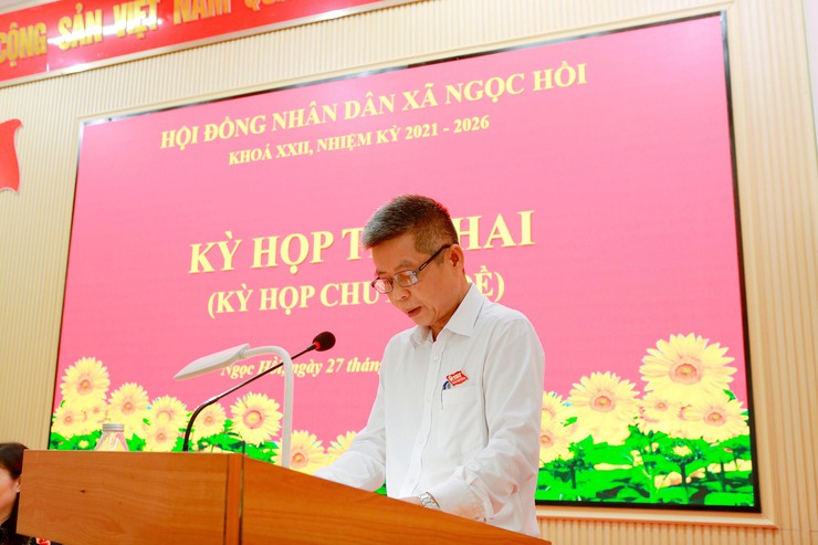 Kỳ họp thứ 2 HĐND xã Ngọc Hồi khóa XXII, nhiệm kỳ 2021-2026- Ảnh 6.