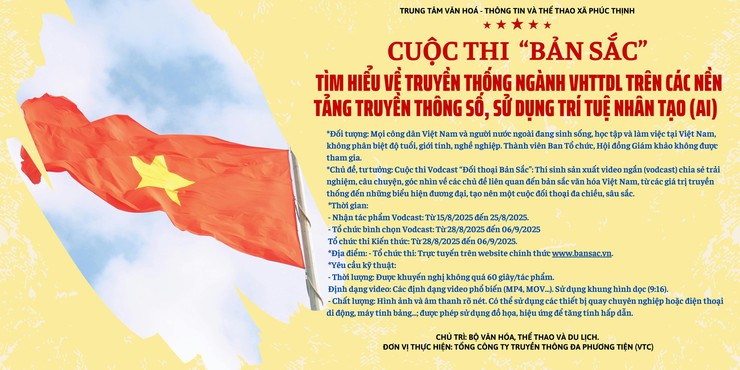 Thông báo: Cuộc thi “Bản Sắc” tìm hiểu về truyền thống Ngành VHTTDL trên các nền tảng truyền thông số, sử dụng trí tuệ nhân tạo (AI) thuộc Lễ kỷ niệm 80 năm truyền thống Ngành văn hóa (28/8/1945 - 28/8/2025) - Ảnh 1.