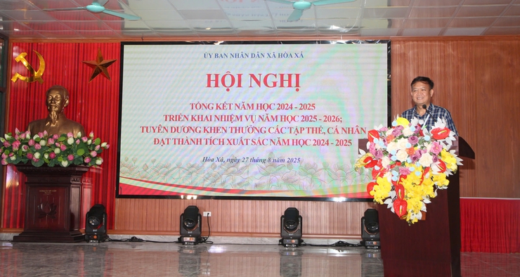 XÃ HÒA XÁ TỔNG KẾT NĂM HỌC 2024 – 2025, TRIỂN KHAI NHIỆM VỤ NĂM HỌC 2025 – 2026- Ảnh 3.