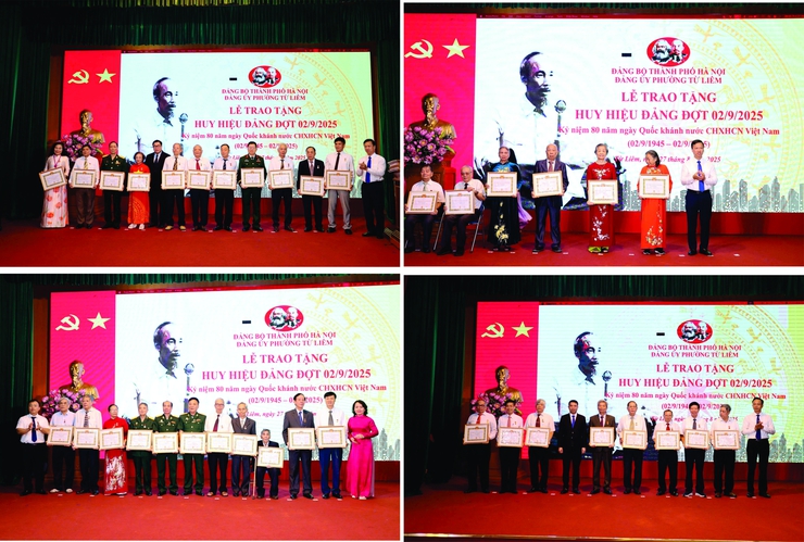 Đảng bộ phường Từ Liêm trao Huy hiệu Đảng đợt 02/9- Ảnh 3.