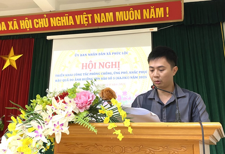 Xã Phúc Lộc tổ chức Hội nghị triển khai công tác phòng, chống thiên tai, ứng phó, khắc phục hậu quả cơn bão số 5 (KAJKI) năm 2025- Ảnh 5.