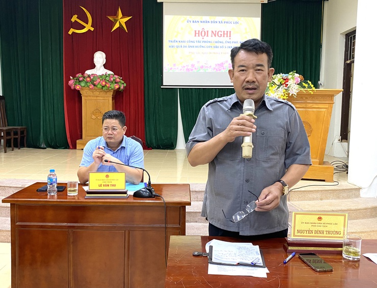 Xã Phúc Lộc tổ chức Hội nghị triển khai công tác phòng, chống thiên tai, ứng phó, khắc phục hậu quả cơn bão số 5 (KAJKI) năm 2025- Ảnh 4.