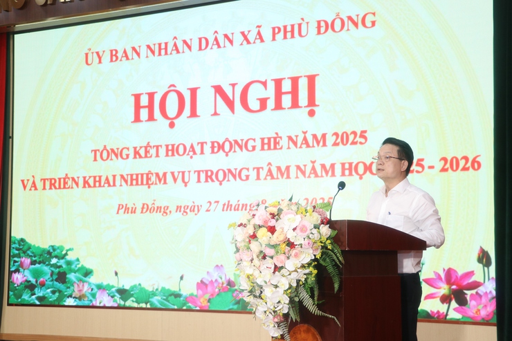 UBND xã Phù Đổng tổ chức hội nghị tổng kết hoạt động Hè năm 2025- Ảnh 2.