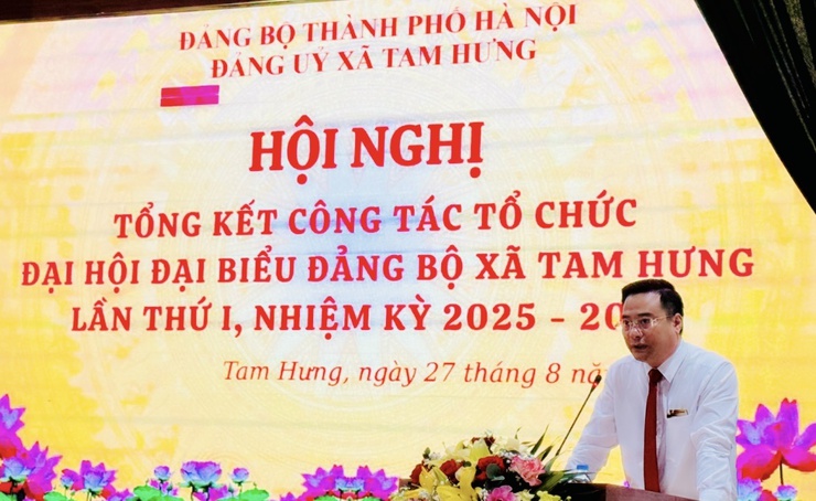 Xã Tam Hưng tổng kết công tác tổ chức Đại hội đại biểu Đảng bộ xã lần thứ I, nhiệm kỳ 2025 – 2030- Ảnh 1.