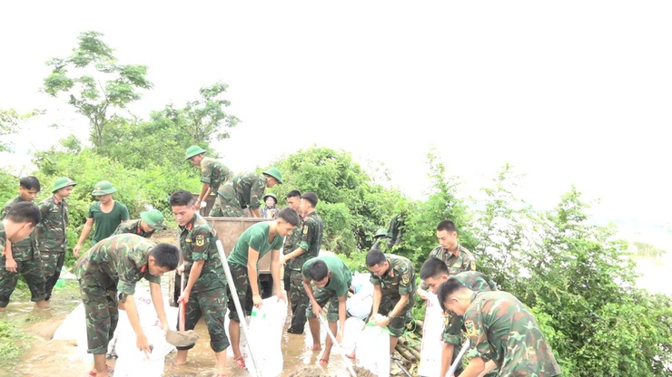 Xã Kiều Phú huy động thêm lực lượng quân đội đơn vị Trung đoàn 102 phối hợp xử lý sạt trượt đê bao đồng Vồng- Ảnh 4.