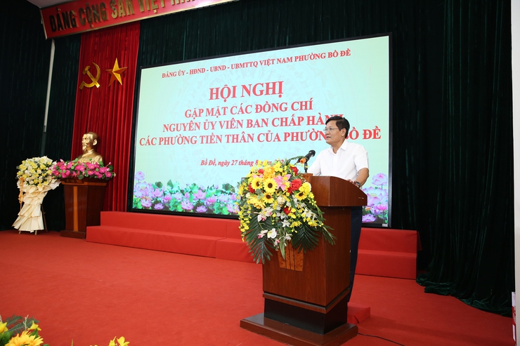 Hội nghị gặp mặt các đồng chí Nguyên UVBCH 4 phường tiền thân của phường Bồ Đề- Ảnh 3.