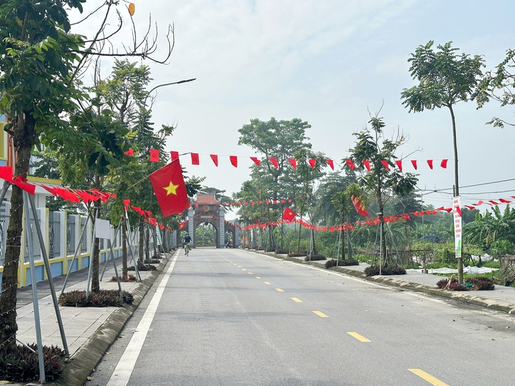 Chấm thi cuộc thi "Giữ gìn thôn sáng, xanh, sạch, đẹp, an toàn" tháng 8 trên địa bàn xã Quốc Oai- Ảnh 9.