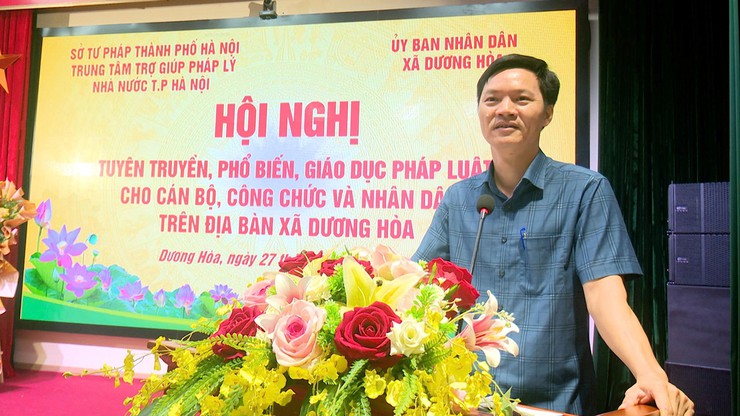 Trên 200 đại biểu xã Dương Hoà được tuyên truyền, phổ biến, giáo dục pháp luật về đất đai - Ảnh 5.